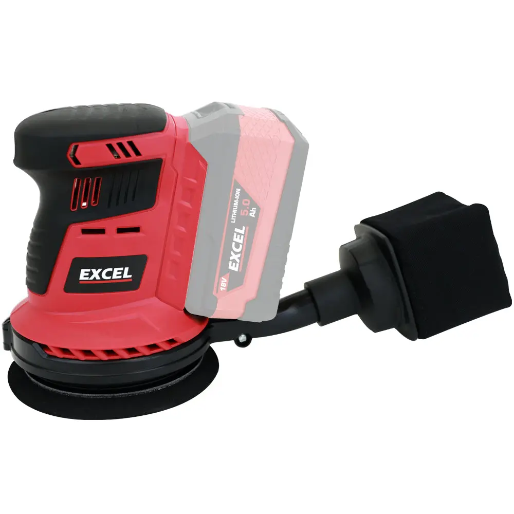 Excel 18V 125Mm Rotary Sander With 2 X 2.0Ah Battery & Charger 2