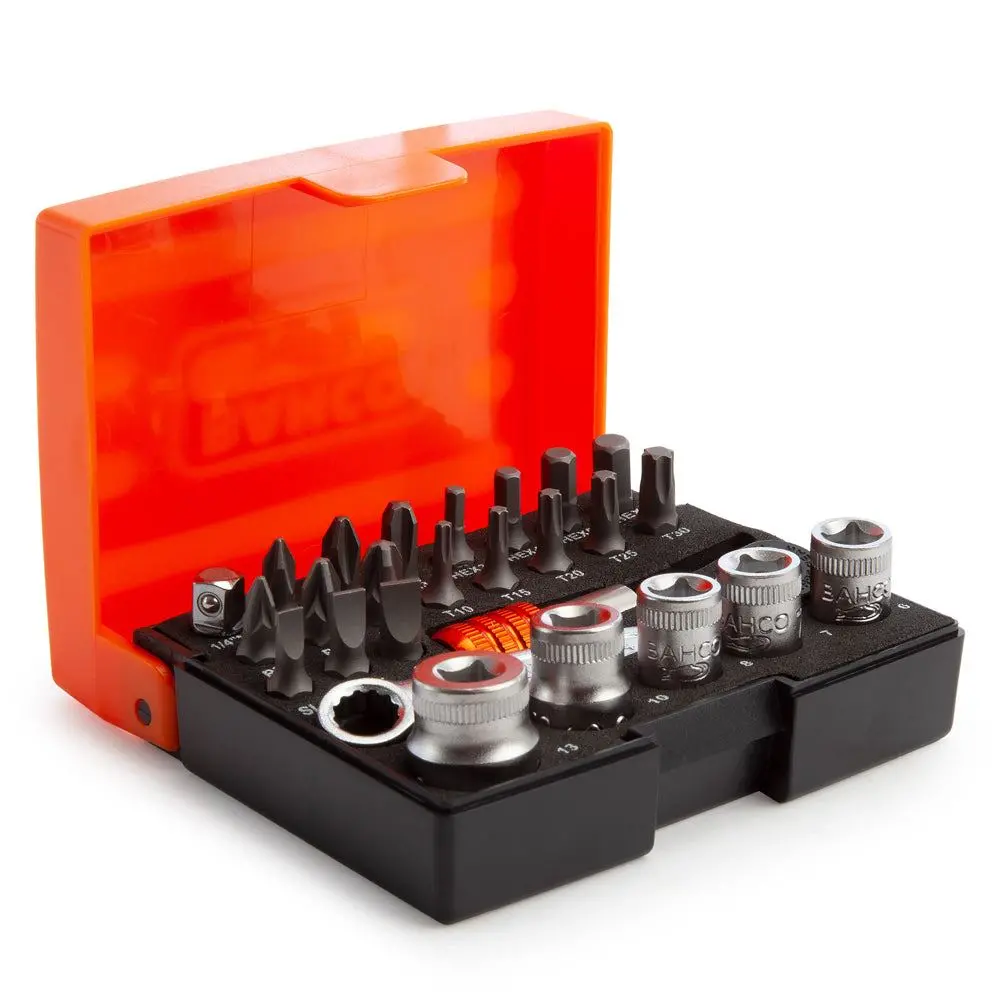 Bahco 26 Piece 1/4'' Drive Ratchet Socket & Bit Set Bah2058s26 2058/S26 1