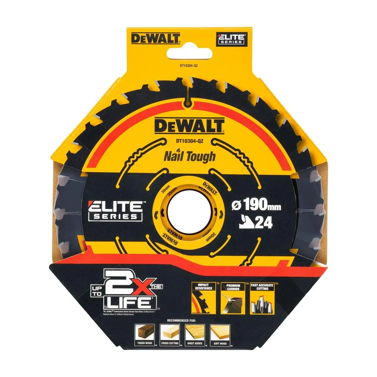 Dewalt Dt10304-Qz 190Mm 24T Extreme Framing Circular Saw Blade 1
