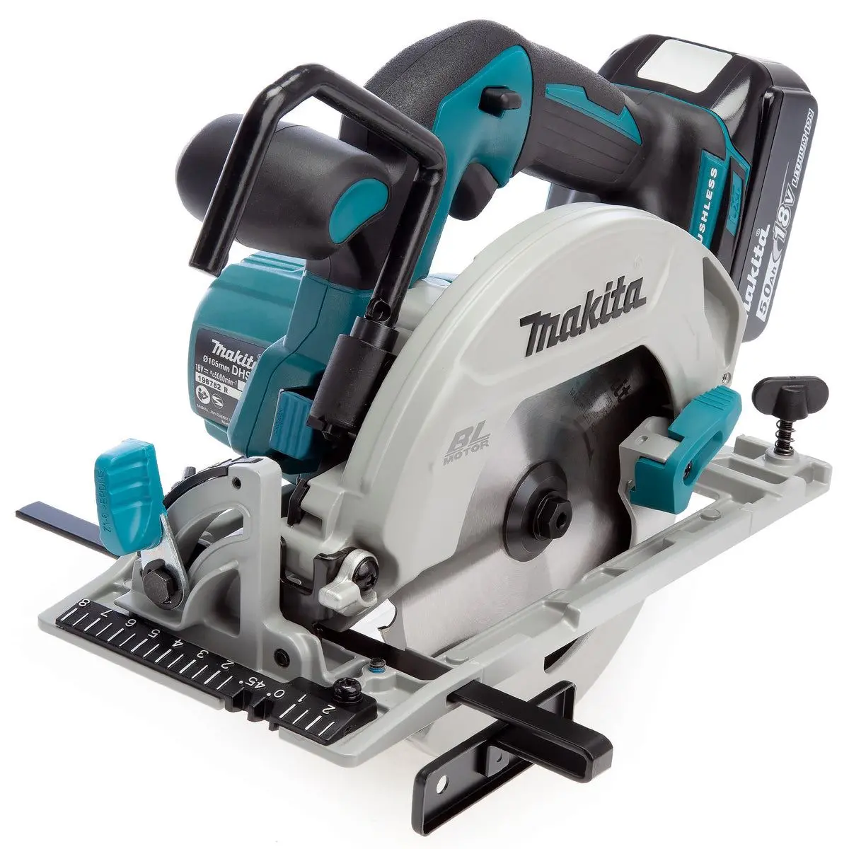 Makita Dhs680z 18V 165Mm Brushless Circular Saw With 1 X 5.0Ah Battery 2