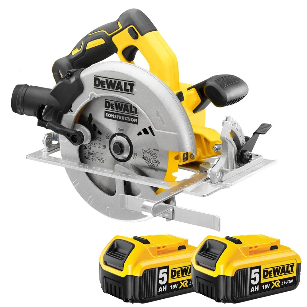 Dewalt Dcs570n 18V 184Mm Brushless Circular Saw With 2 X 5.0Ah Batteries 1