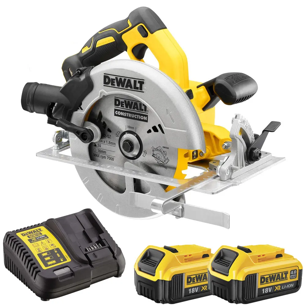 Dewalt Dcs570n 18V 184Mm Brushless Circular Saw With 2 X 4.0Ah Batteries & Charger 1