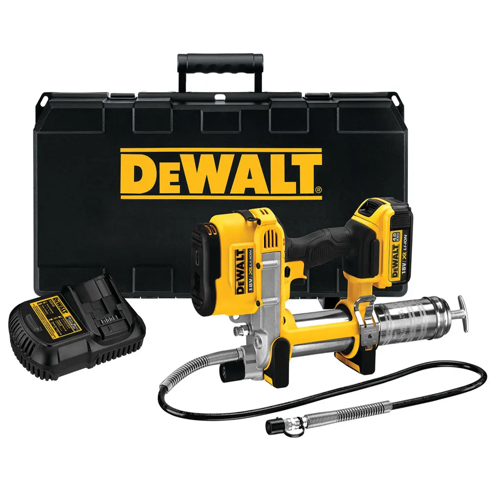 Dewalt Dcgg571m1 18V Xr Grease Gun With 1 X 4.0Ah Battery Charger 1