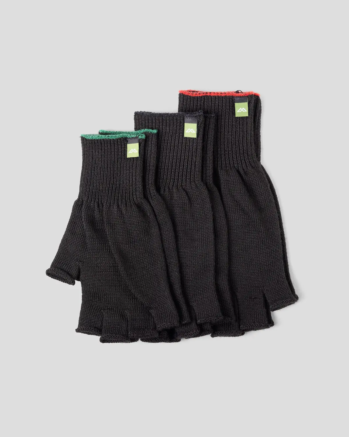 Polypro Fingerless Gloves - Black/Black 1