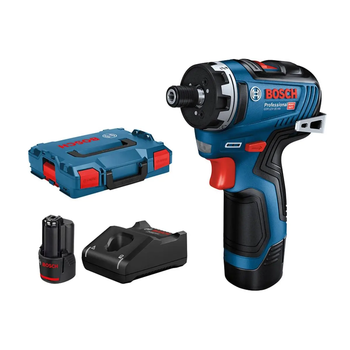 Bosch Gsr 12V-35 Hx Professional Screwdriver With 2 X 3.0Ah Batteries & Charger In Case 06019J9170 1