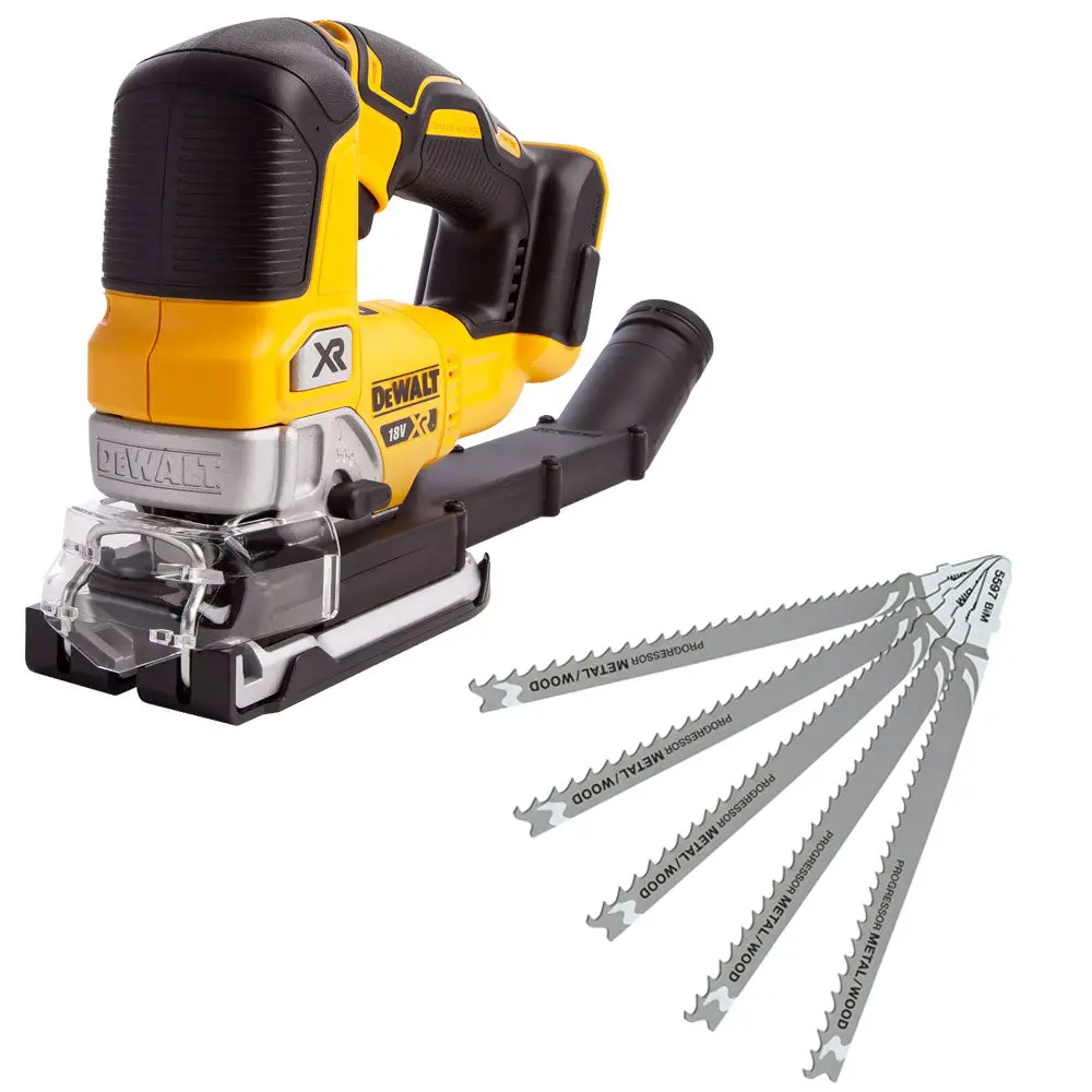 Dewalt Dcs334n 18V Brushless Top Handle Jigsaw With Hcs Progressor Tooth Jigsaw Blades 1