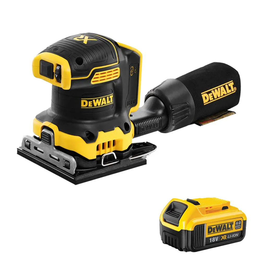 Dewalt Dcw200n 18V Xr Brushless 1/4 Sheet Palm Sander With 1 X 4.0Ah Battery 1