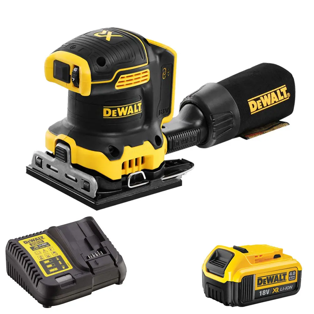 Dewalt Dcw200n 18V Brushless 1/4 Sheet Palm Sander 1 X 4.0Ah Battery & Charger 1