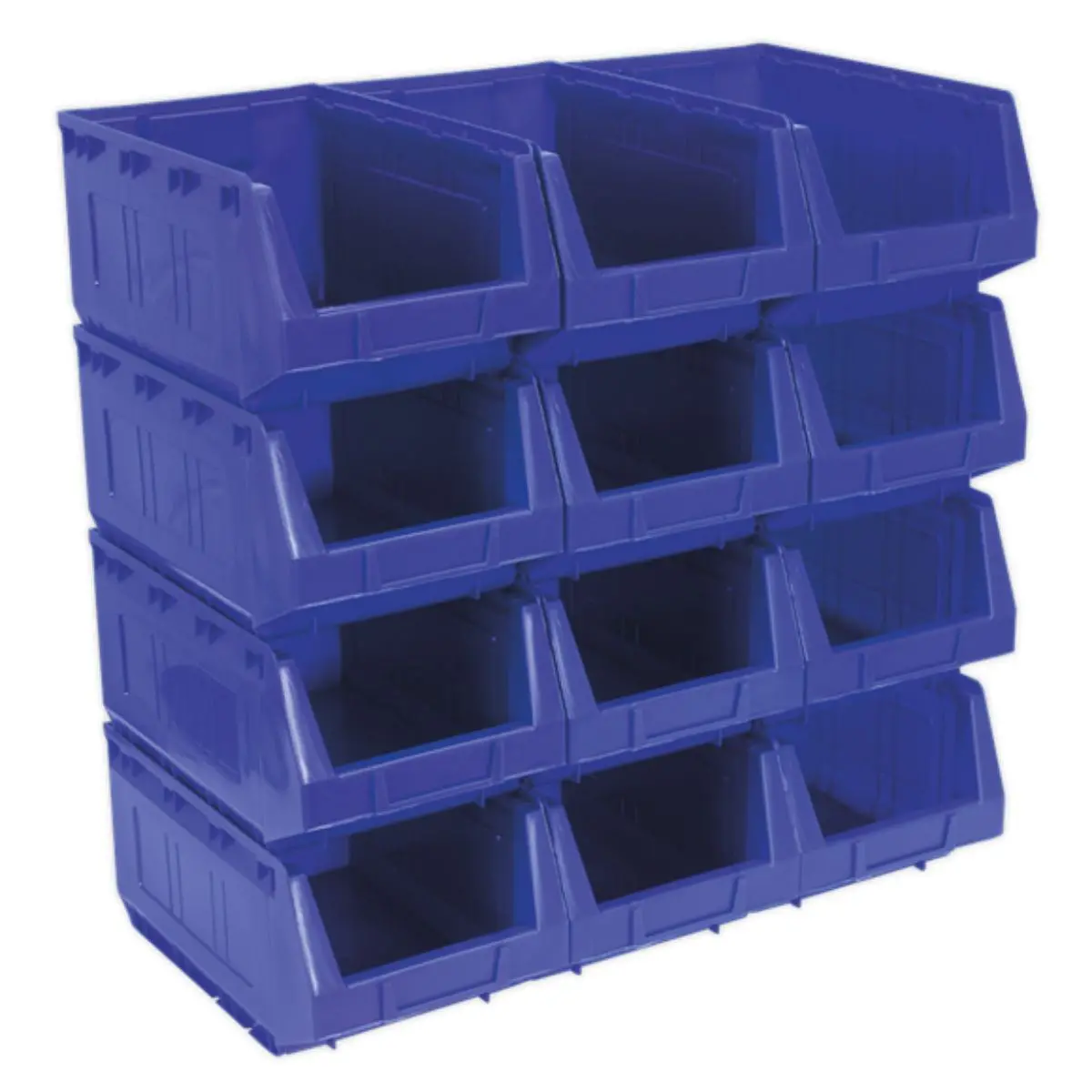Sealey Tps412b Plastic Storage Bin Blue -Pack Of 12 1