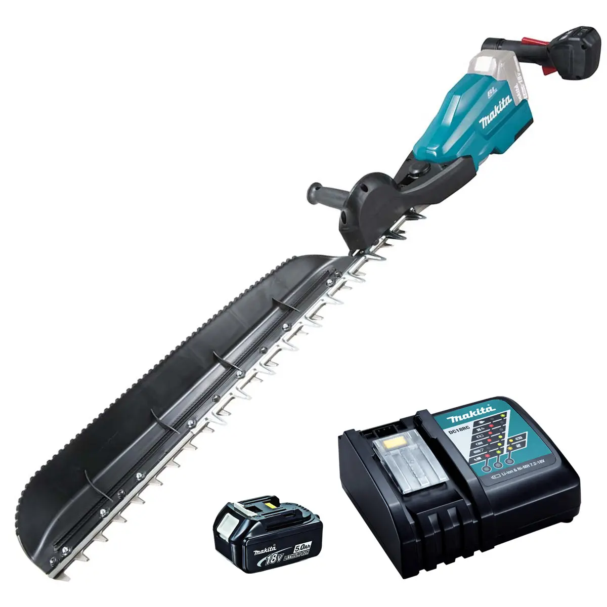 Makita Duh754srt 18V Lxt Brushless 75Cm Hedge Trimmer Single Sided Blade With 1 X 5.0Ah Battery & Charger 1
