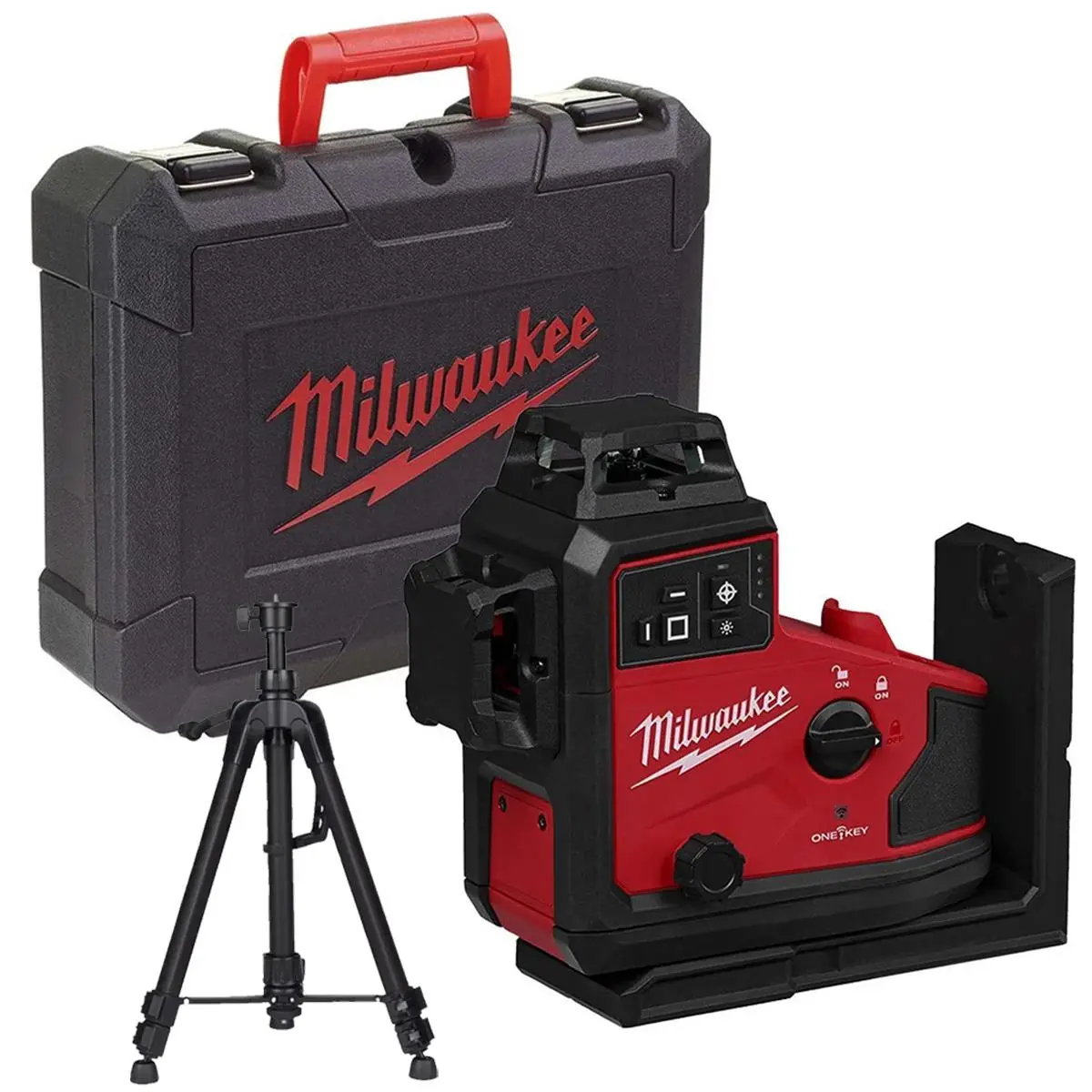 Milwaukee M12a3plo-0C 12V M12 Green Auto Alignment 360° 3 Plane Laser With 1.2M Compact Laser Tripod & Case 1