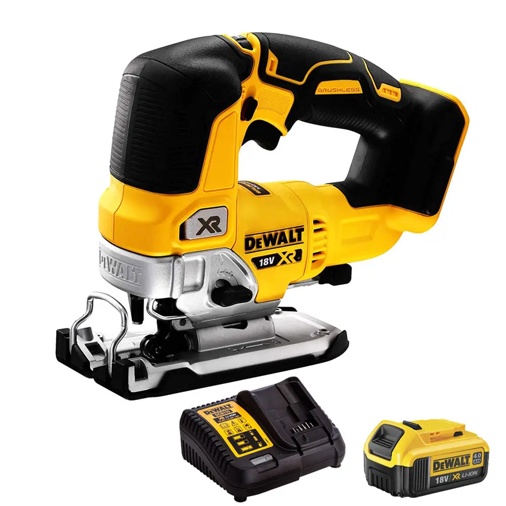 Dewalt Dcs334n 18V Brushless Top Handle Jigsaw With 1 X 4.0Ah Battery & Charger 1