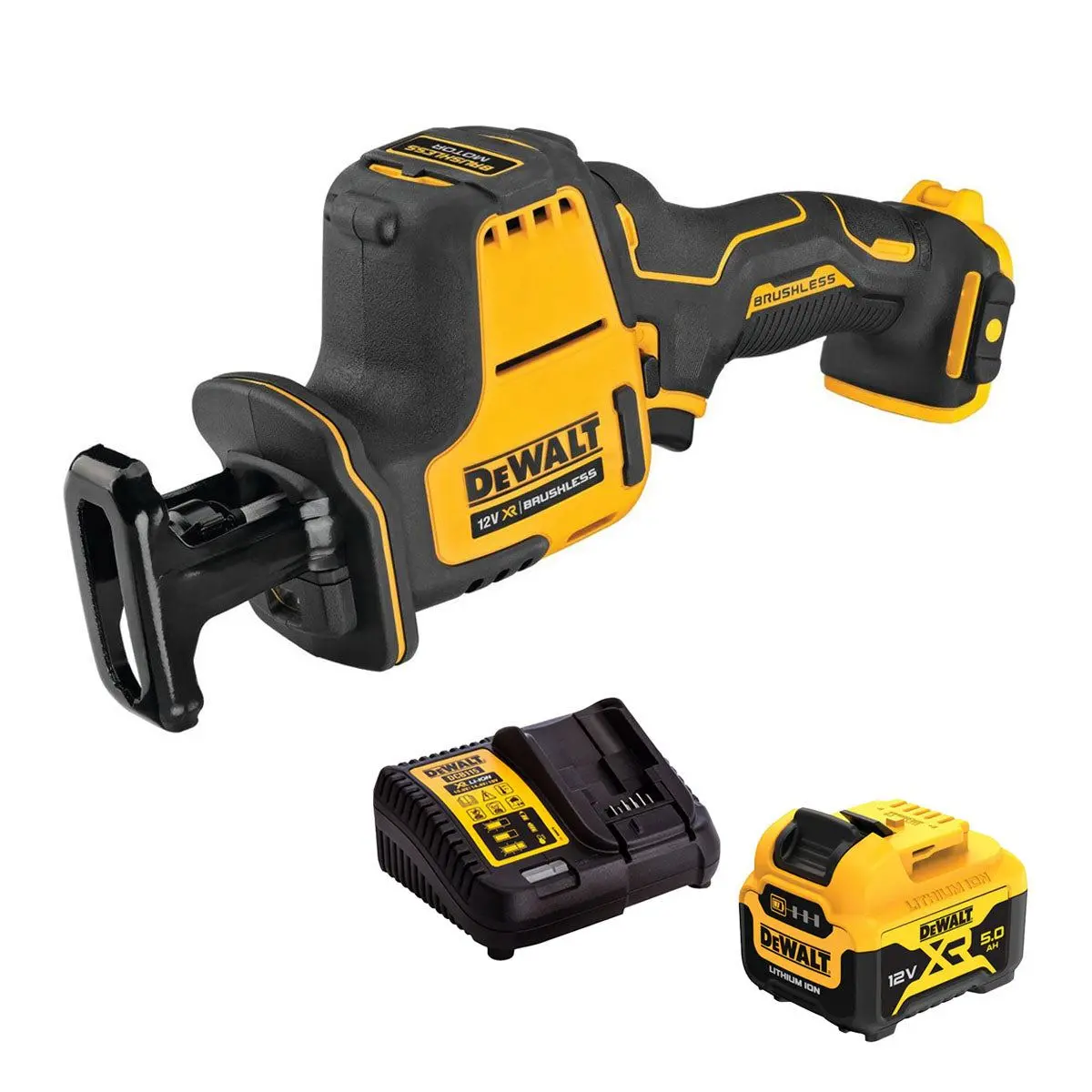 Dewalt Dcs312n 12V Xr Brushless Reciprocating Saw With 1 X 5.0Ah Battery & Charger 1