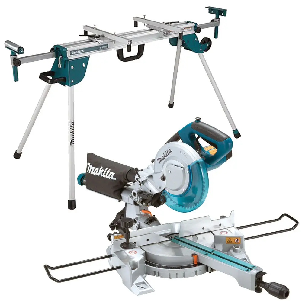 Makita Ls0815fln/2 216Mm Sliding Mitre Saw 240V With Laser Light & Stand 1