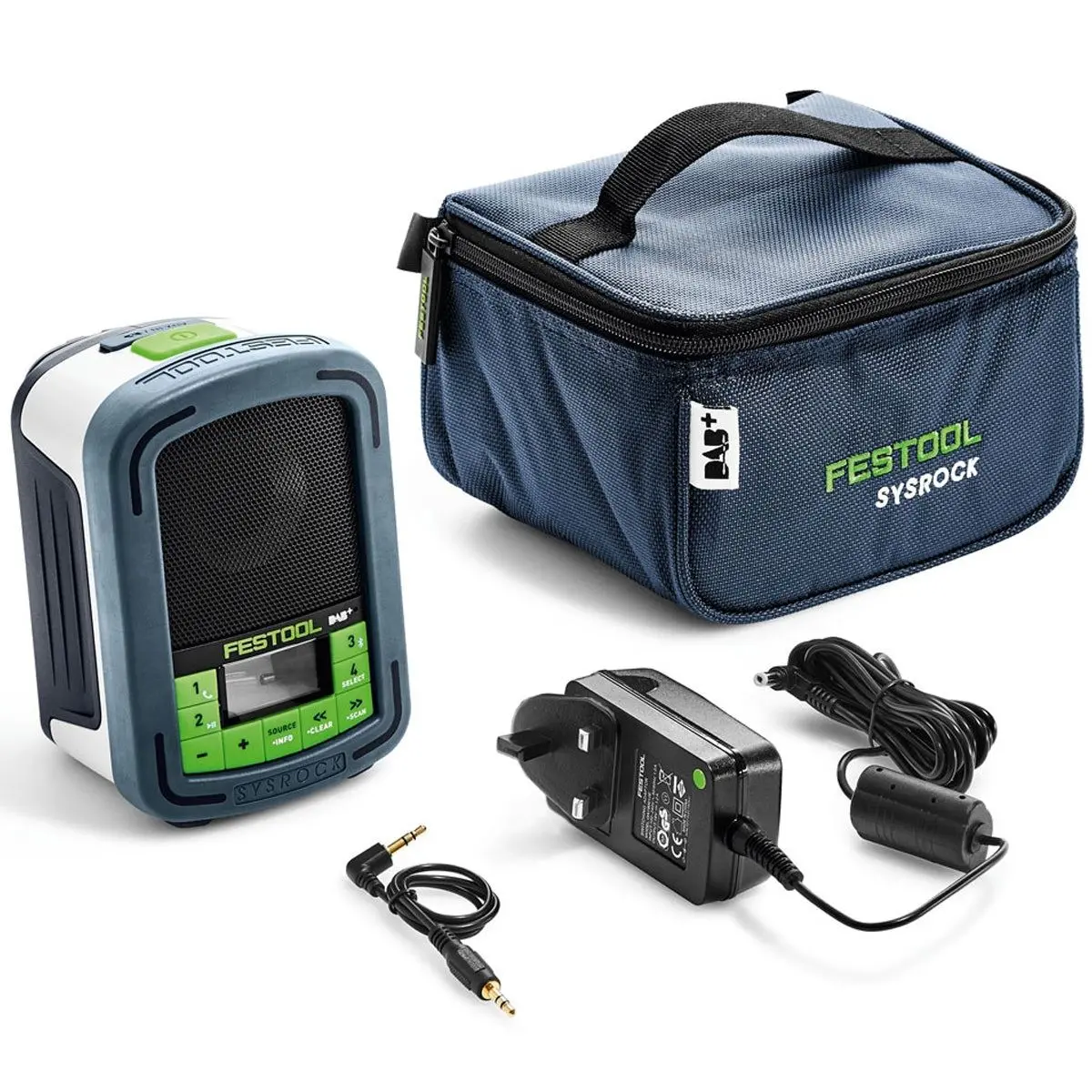 Festool Sysrock Br 10 Dab+ Construction Site Digital Radio 230V Gb With Bluetooth - 202112 1