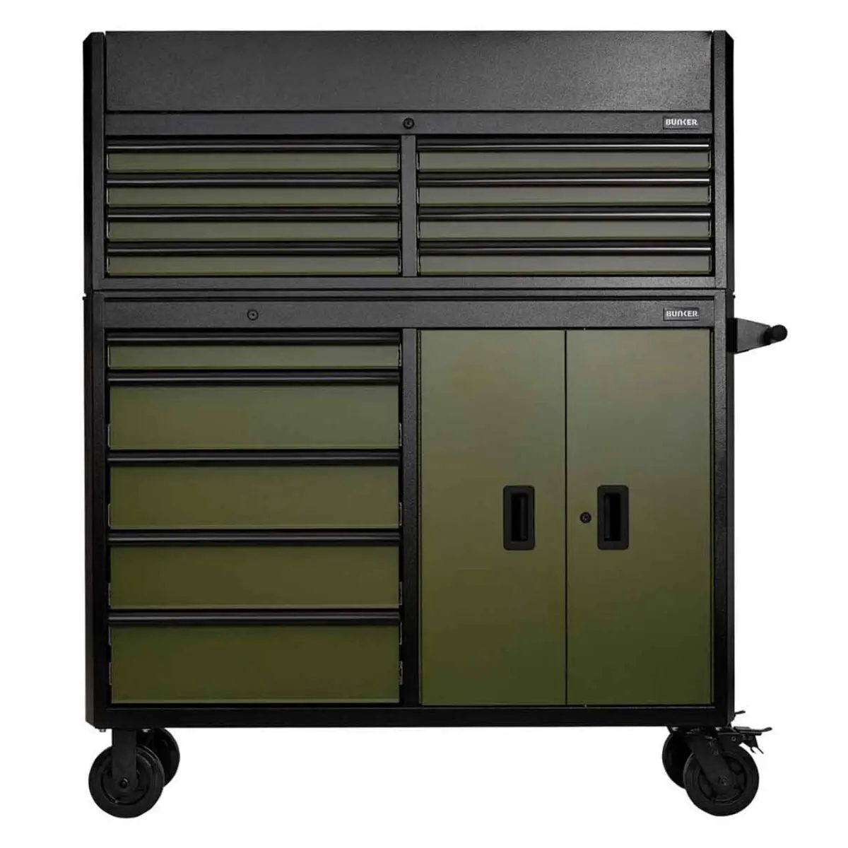 Draper B200-52C-Gr/52R Bunker 52" Combined Roller Cabinet And Tool Chest 13 Drawer Green 24255 1