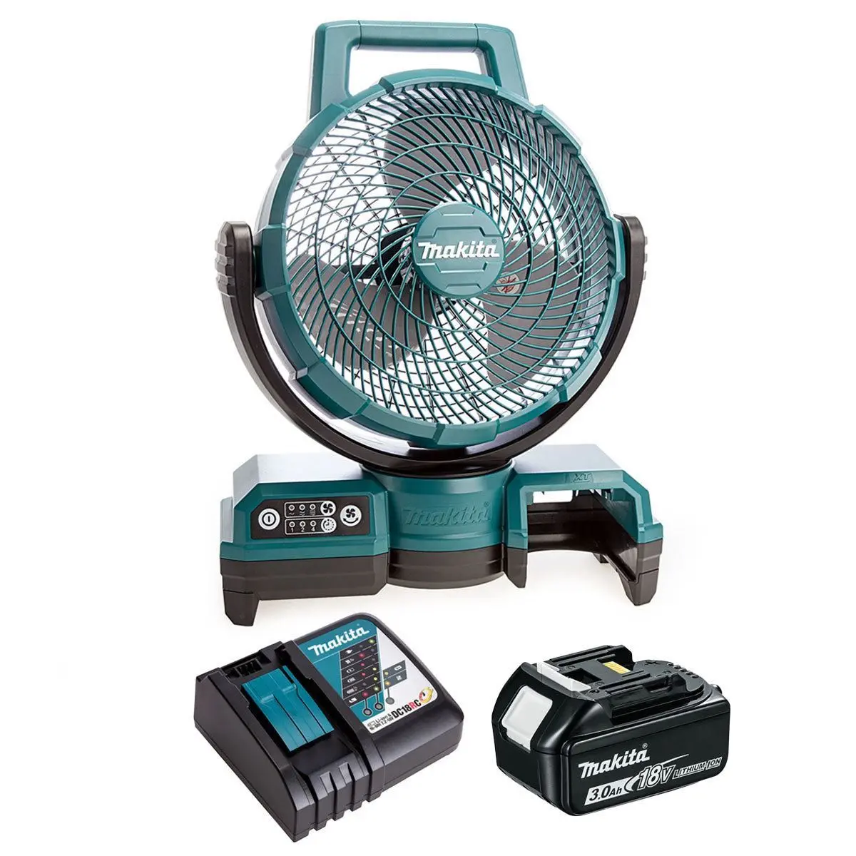 Makita Dcf203z 18V Lxt Cordless Portable Fan With 1 X 3.0Ah Battery & Charger 1