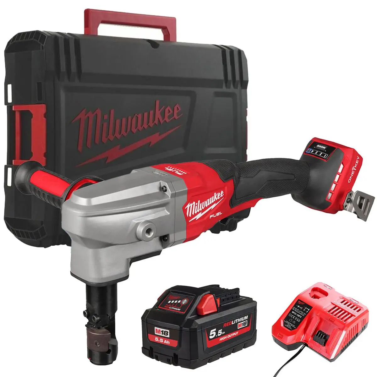 Milwaukee M18fnb35-0X M18 Fuel 18V Brushless 3.5Mm Nibbler With 1 X 5.5Ah Battery Charger & Case 1