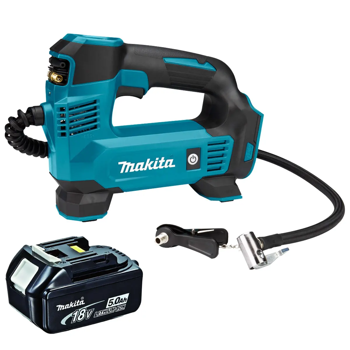 Makita Dmp180z 18V Inflator Pump With 1 X 5.0Ah Battery 1