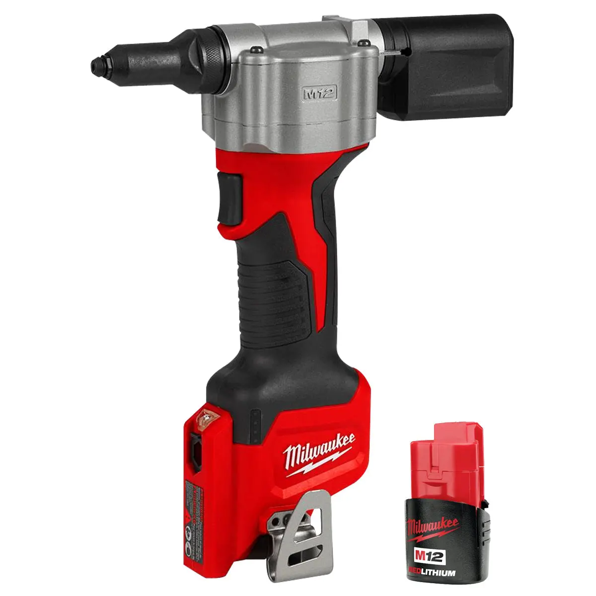 Milwaukee M12 Bprt-0 12V Pop Rivet Gun With 1 X 2.0Ah Battery 1