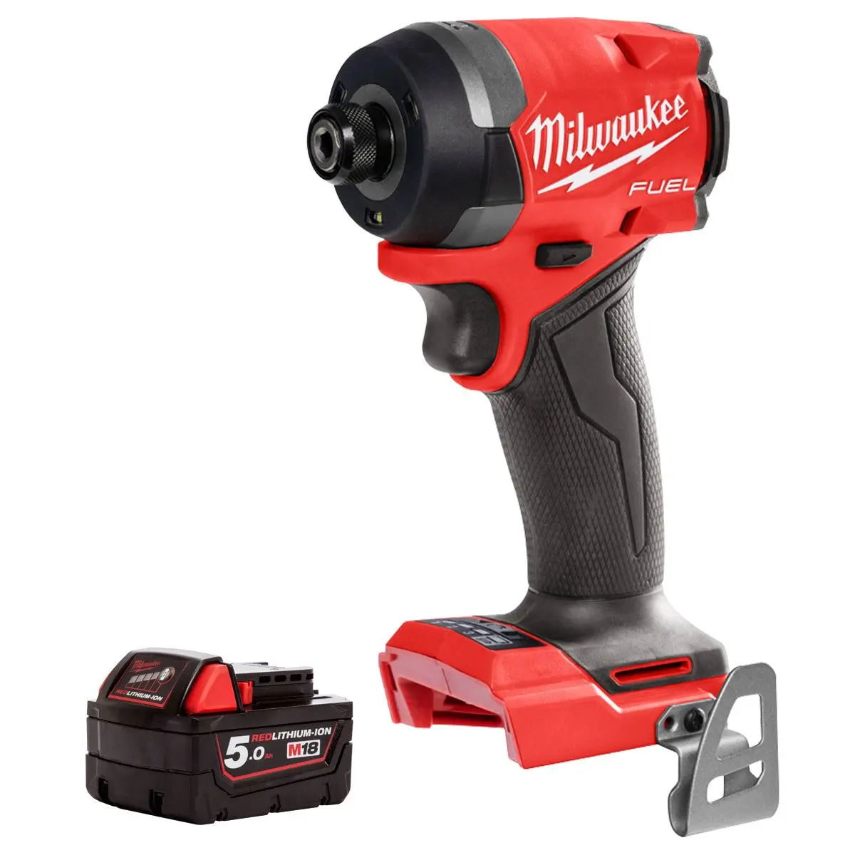Milwaukee M18fid3-0 18V Fuel 1/4" Impact Driver With 1 X 5.0Ah Battery 1