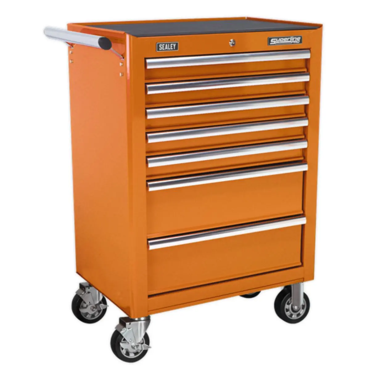 Sealey Ap26479to Rollcab 7 Drawer With Ball Bearing Runners Orange 1