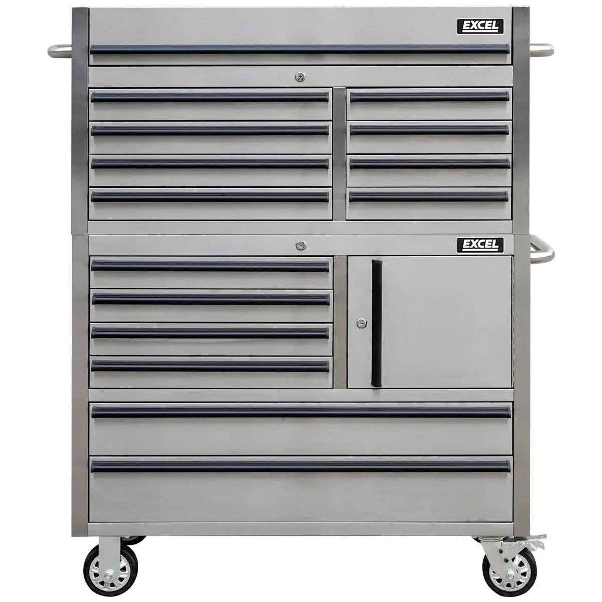 Excel 41Inch 6 Drawer Stainless Steel Cabinet With 8 Drawer Top Chest 1