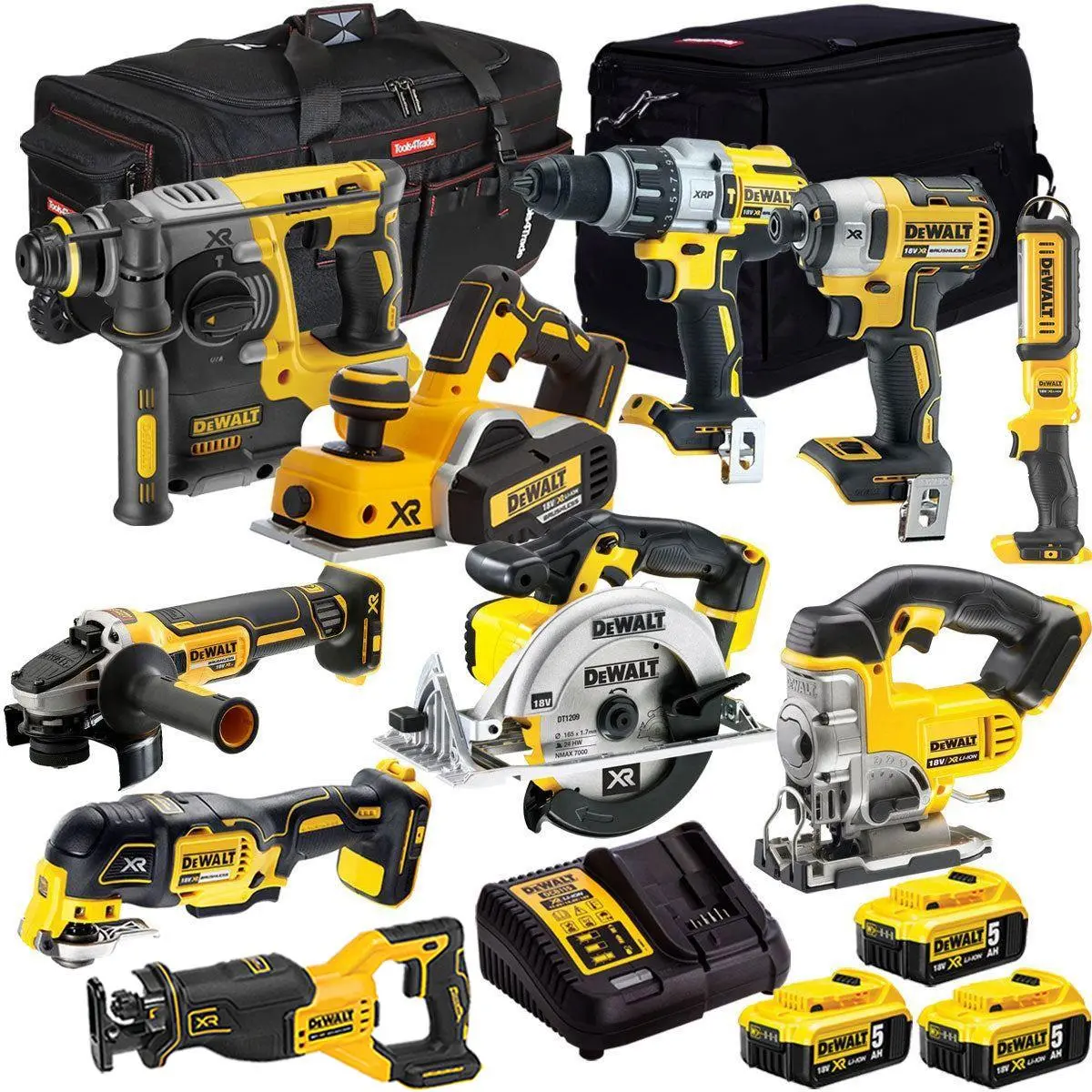 Dewalt Dckt4t710p4t 18V 10 Piece Cordless Combo Kit With 3 X 5.0Ah Battery & Charger 1