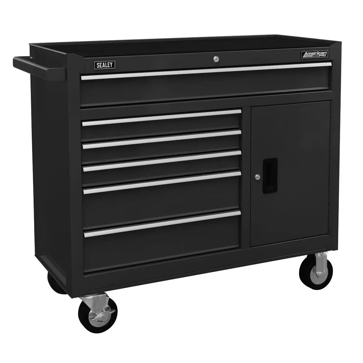 Sealey Ap4106b 6 Drawer Roll Cab With Ball Bearing Slides Black 1