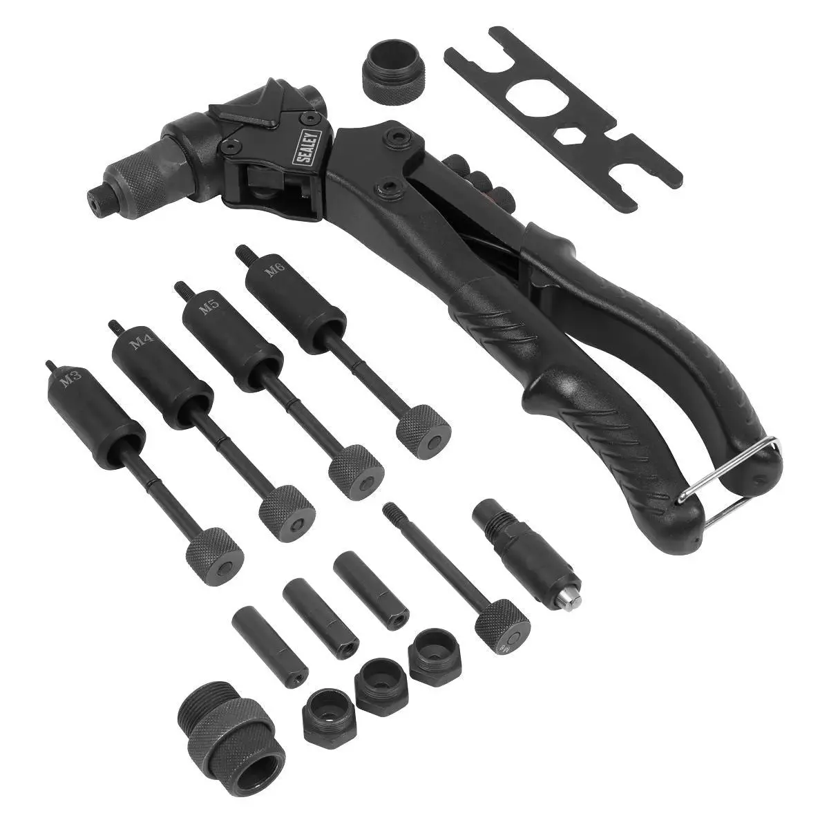 Sealey Ak396 Blind Nut & Stud Riveting Kit 1