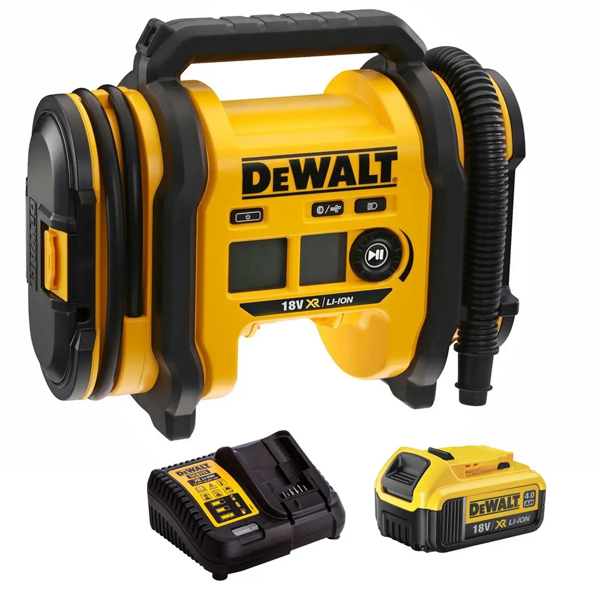 Dewalt Dcc018n-Xj 18V Xr Tyre Inflator With 1 X 4.0Ah Battery & Charger 1