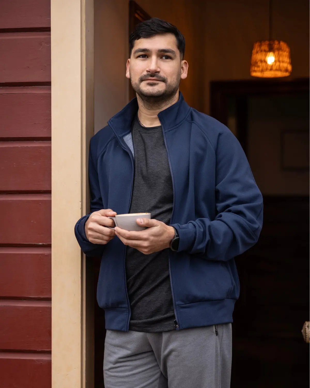 Men’S Anytime Knit Bomber Jacket -  Classic Navy 1