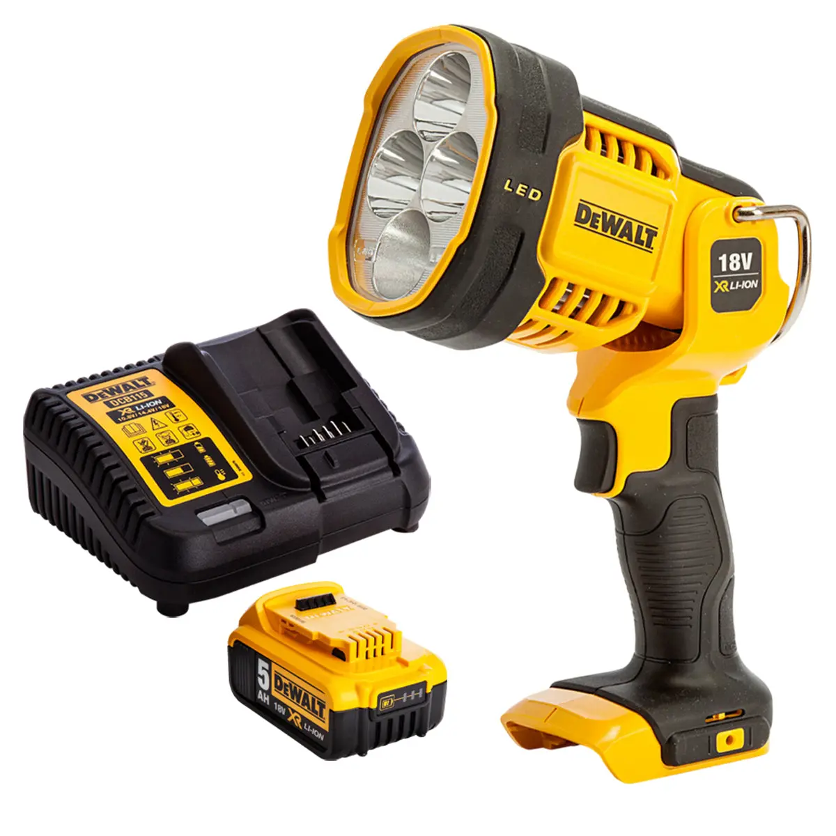 Dewalt Dcl043 18V Led Spotlight With 1 X 5.0Ah Battery & Charger 1