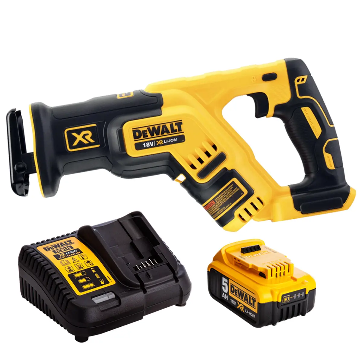 Dewalt Dcs367n 18V Brushless Compact Reciprocating Saw With 1 X 5.0Ah Battery & Charger 1