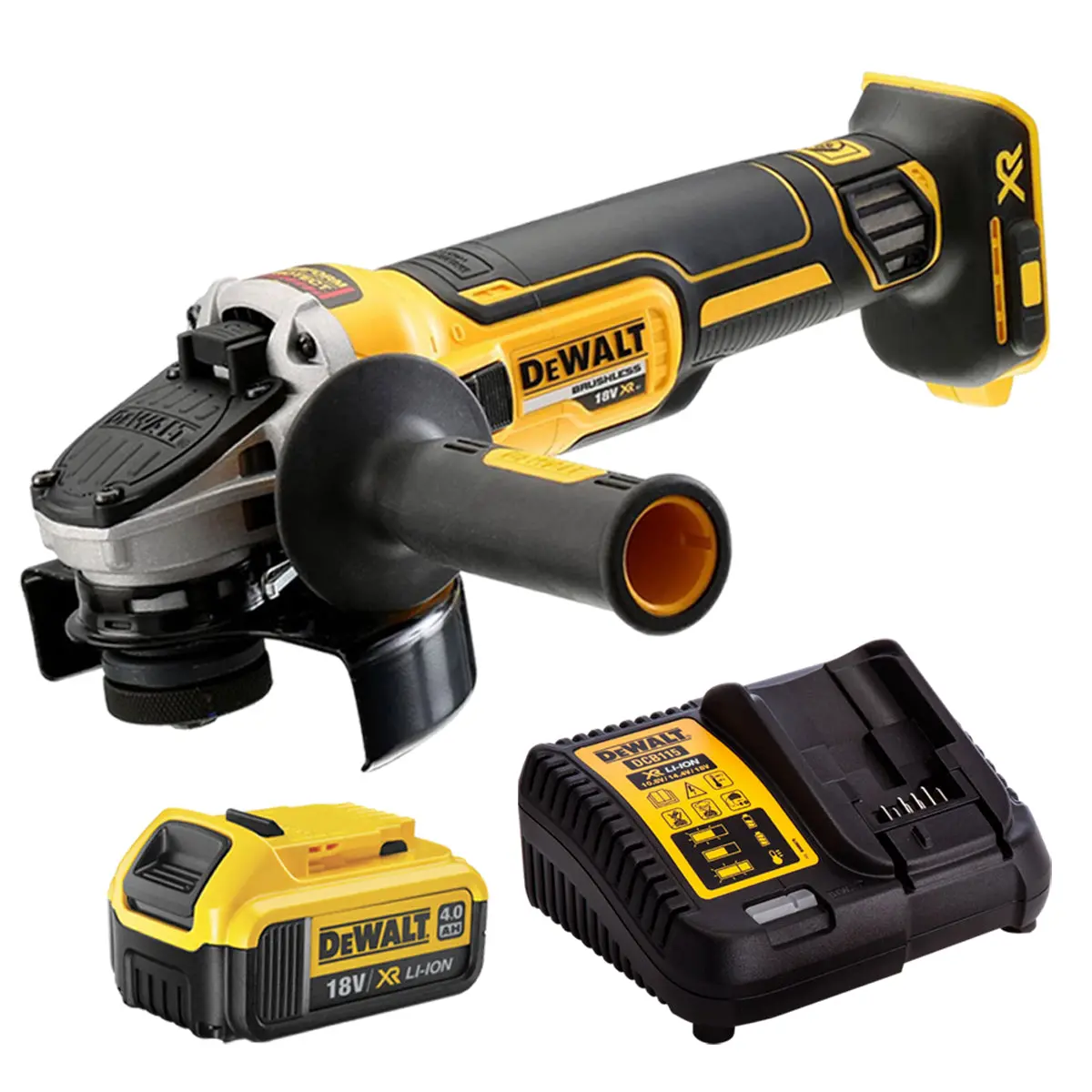Dewalt Dcg405n 18V Brushless 125Mm Angle Grinder With 1 X 4.0Ah Battery & Charger 1