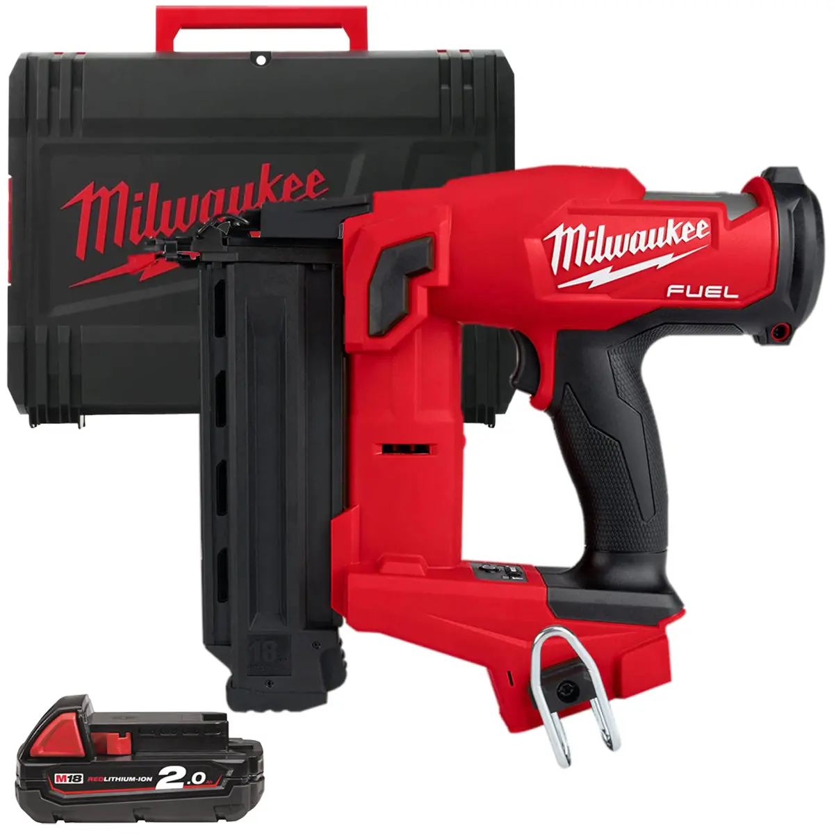 Milwaukee M18fncs18gs-0X 18V Fuel Brushless Narrow Crown Stapler With 1 X 2.0Ah Battery & Case 1