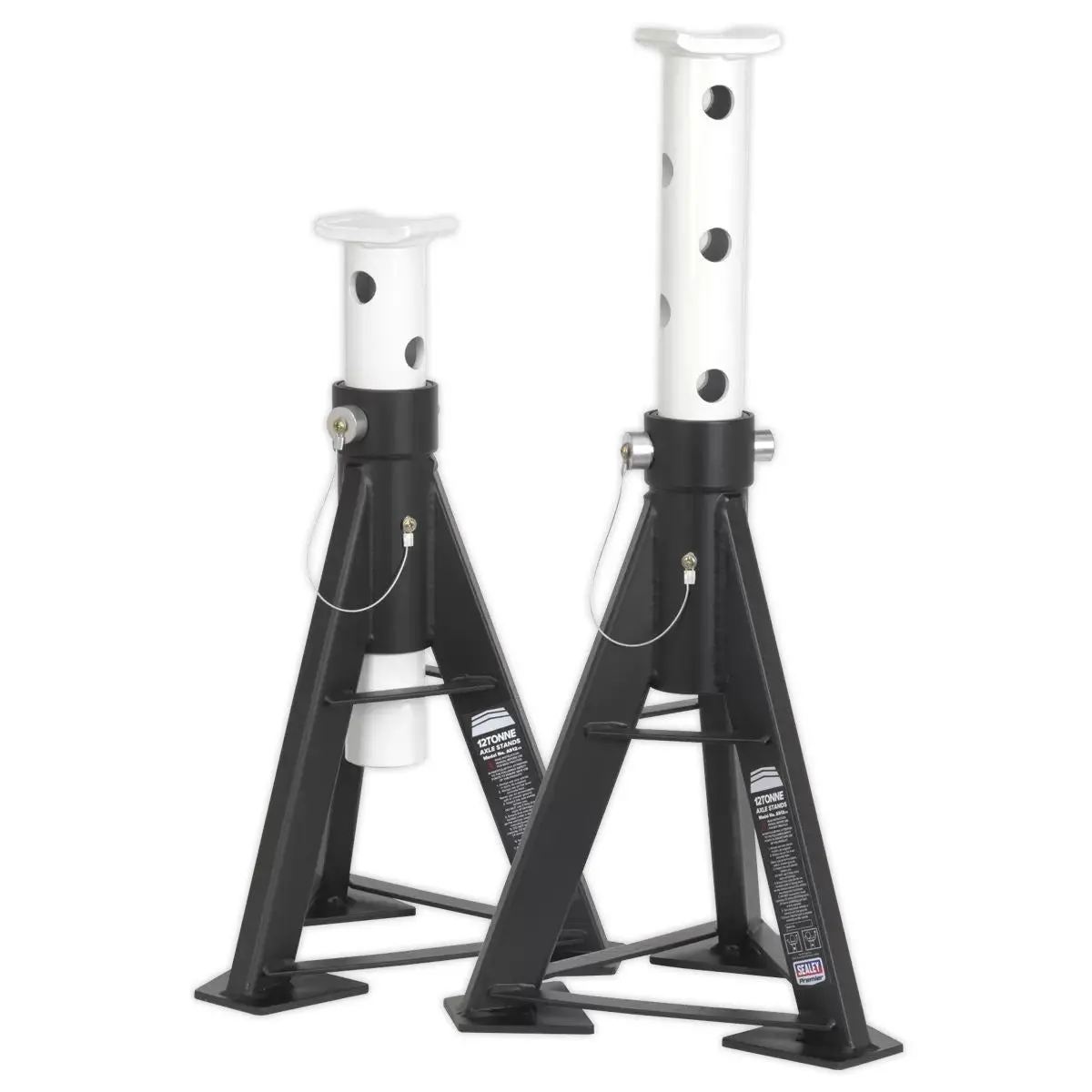 Sealey As12 Axle Stands (Pair) 12 Tonne Capacity Per Stand 1