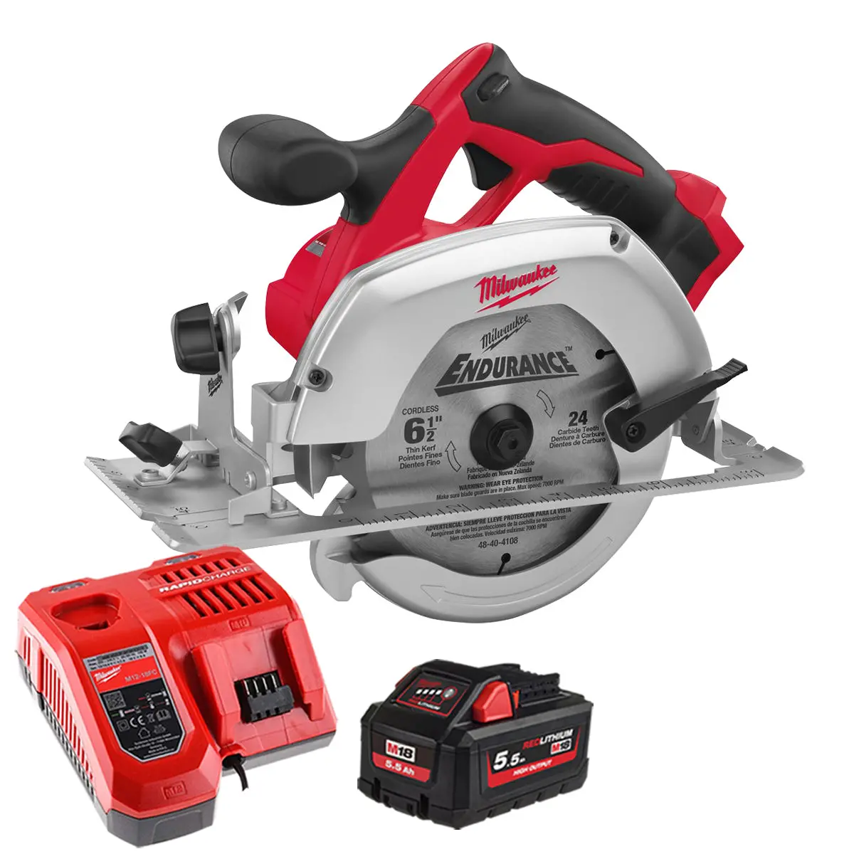 Milwaukee M18hd18cs-0 18V 165Mm Circular Saw With 1 X 5.5Ah Battery & Charger 1