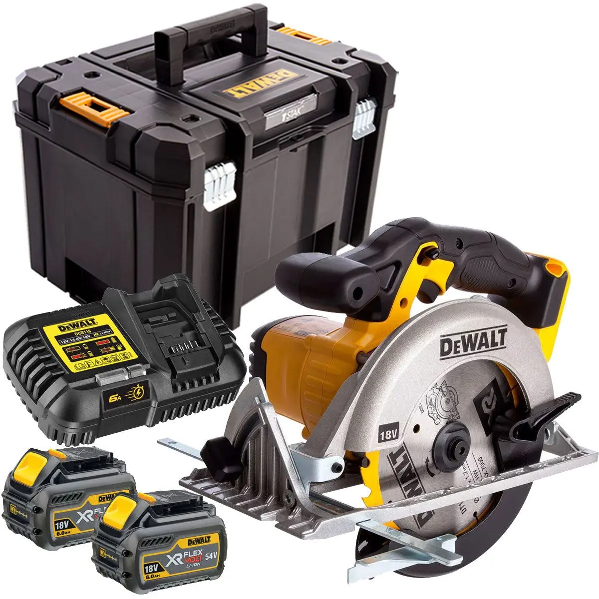 Dewalt Dcs391t2 18V 165Mm Circular Saw With 2 X 6.0Ah Batteries & Charger In Case 1