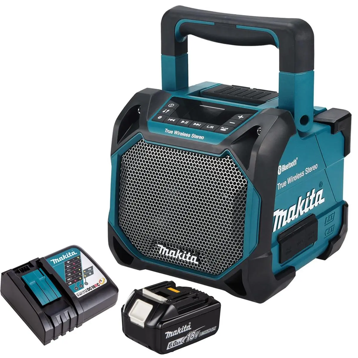 Makita Dmr203 12Vmax - 18V / Cxt - Lxt Jobsite Bluetooth Speaker With 1 X 6.0Ah Battery & Charger 1
