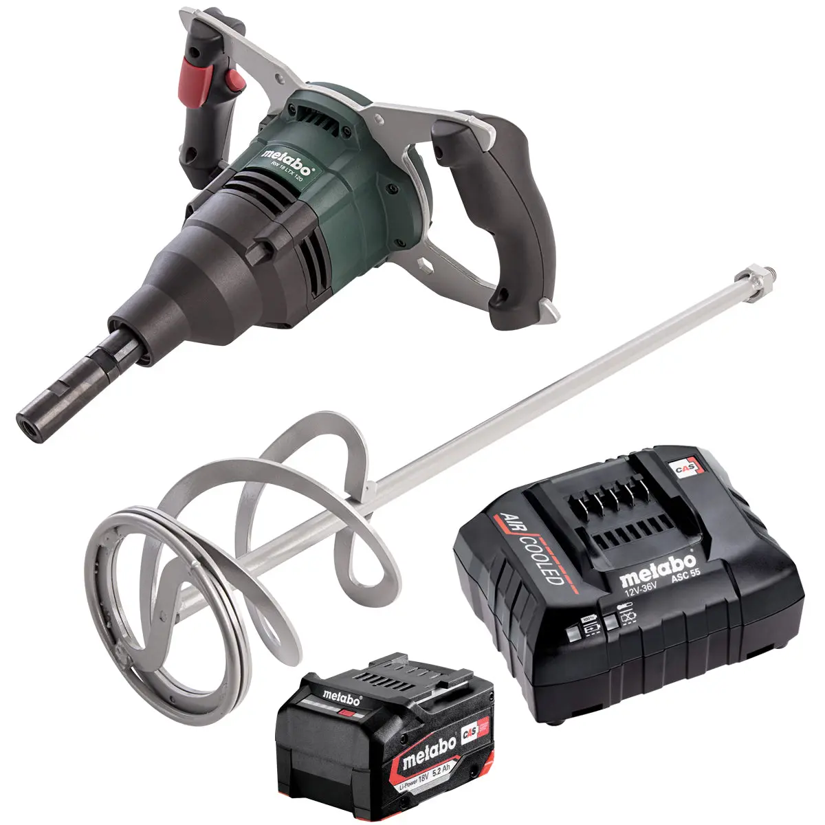 Metabo Rw 18 Ltx Bl 120 18V Brushless 120Mm Mixer With 1 X 5.2Ah Battery & Charger 1