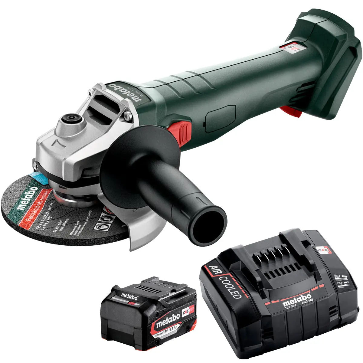 Metabo W 18 7-125 18V 125Mm Angle Grinder With 1 X 5.2Ah Battery & Charger 1
