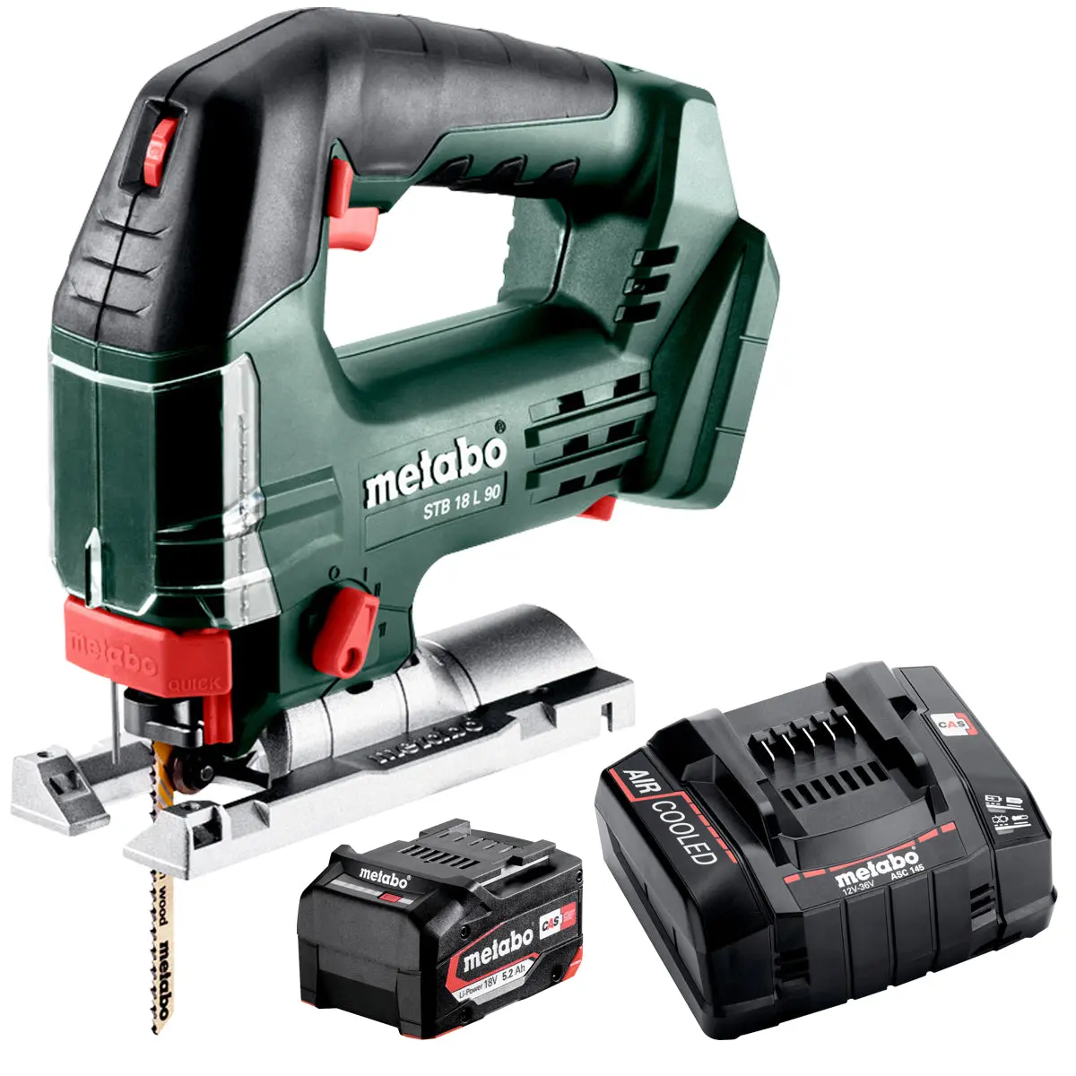 Metabo Stb 18 L 90 18V Top Handle Jigsaw With 1 X 5.2Ah Battery & Charger 1