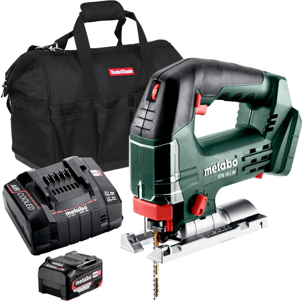 Metabo Stb 18 L 90 18V Top Handle Jigsaw With 1 X 5.2Ah Battery Charger & Bag 1