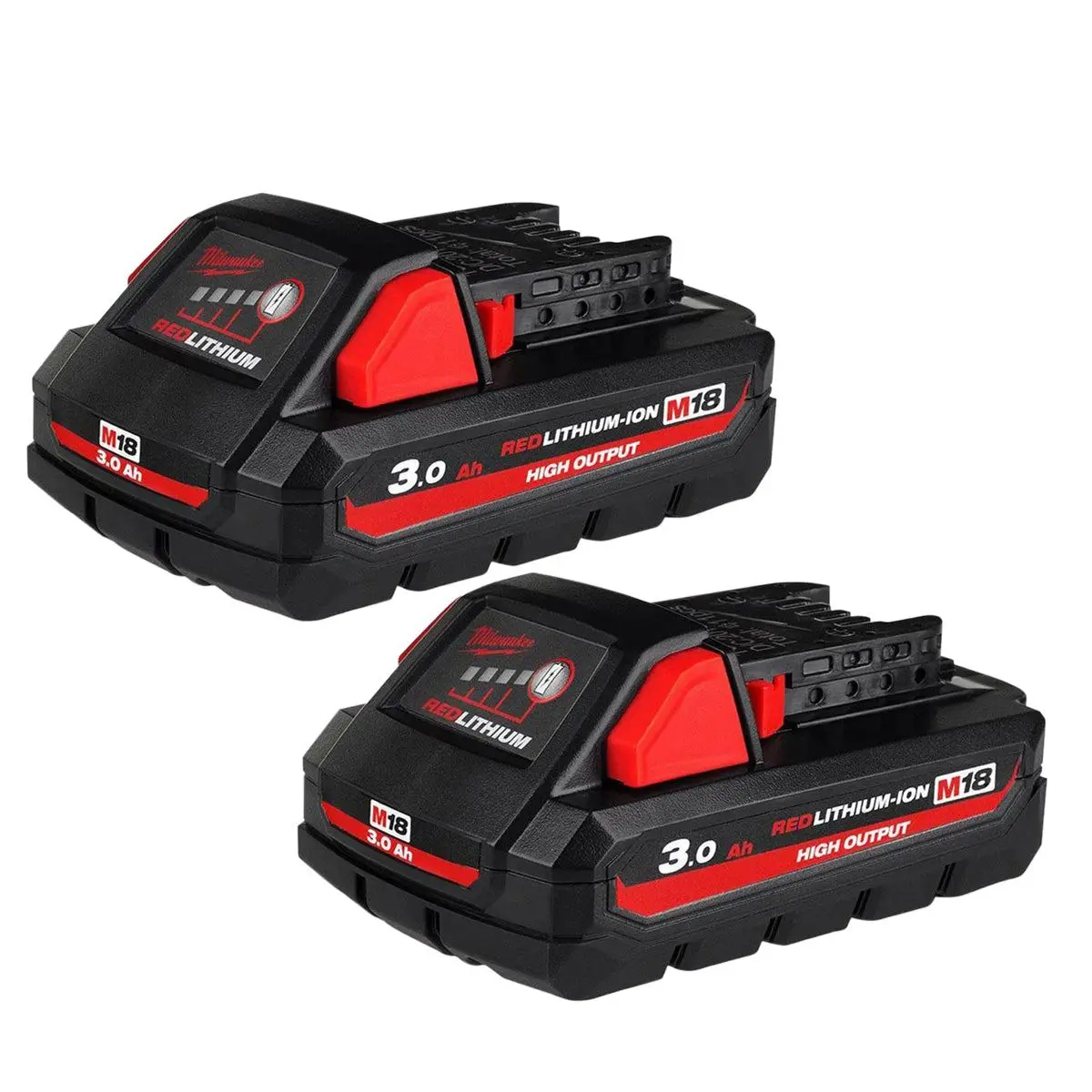 Milwaukee M18hb3 18V 3.0Ah Redlithium-Ion High Output Battery Twin Pack 1