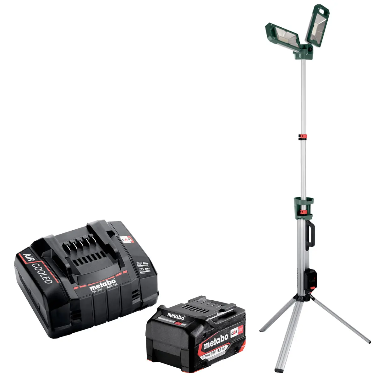 Metabo Bsa 18 Led 5000 Duo-S 18V Site Light With 1 X 5.2Ah Battery & Charger 1
