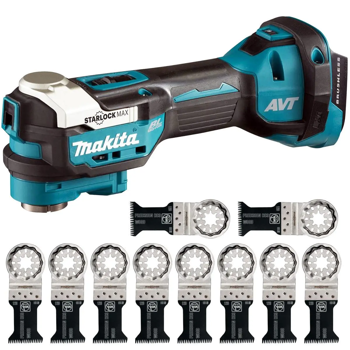 Makita Dtm52z 18V Brushless Multi Tool With E-Cut Precision Saw Blade Pack Of 10 1
