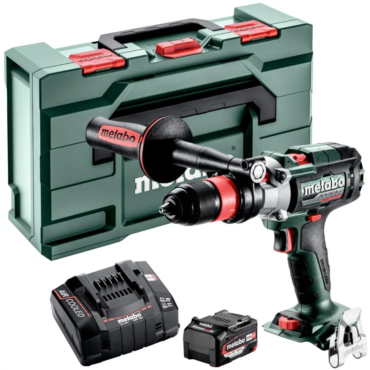 Metabo Sb 18 Ltx-3 Bl Q I 18V Brushless Combi Drill With 1 X 4.0Ah Battery Charger & Metabox 1