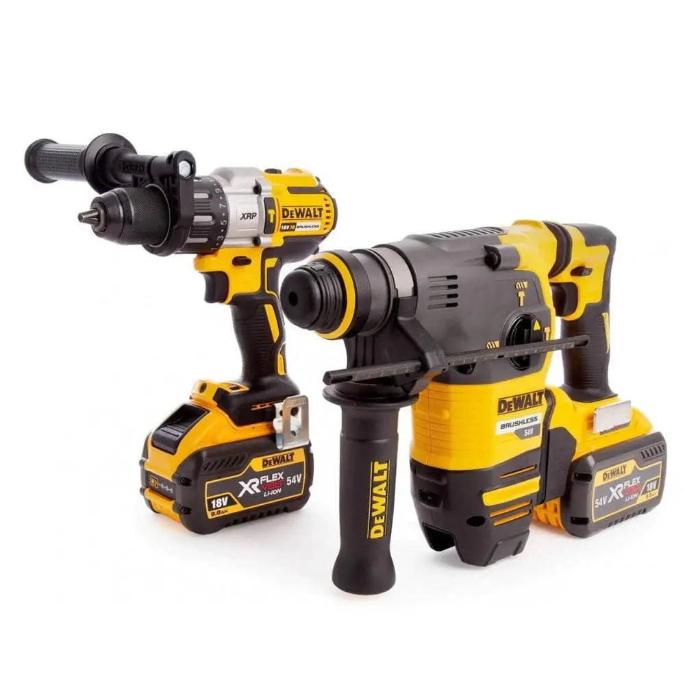 Dewalt Dck2033x2 Xr 18/54V Flexvolt Brushless Twin Pack With 2 X 9.0/3.0Ah Batteries Charger 2