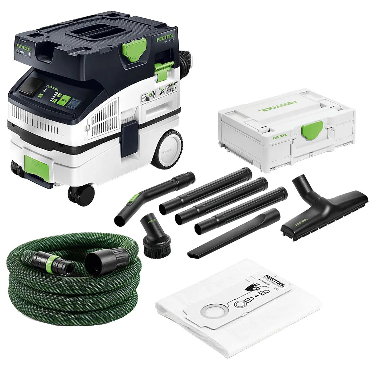 Festool Ctl Mini I 230V Gb Mobile Dust Extractor Cleantec - 578315 With Compact Cleaning Set 577257 1